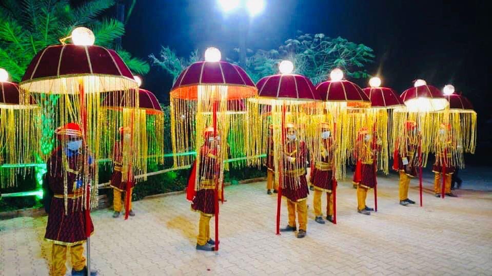 "Wedding roadlight decoration by expert wedding planner in Deoria, Saraswati Events"