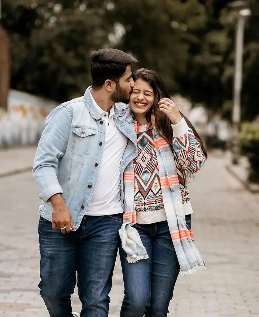 Riya and karan expressing there happiness at the time of there pre-wedding shoots