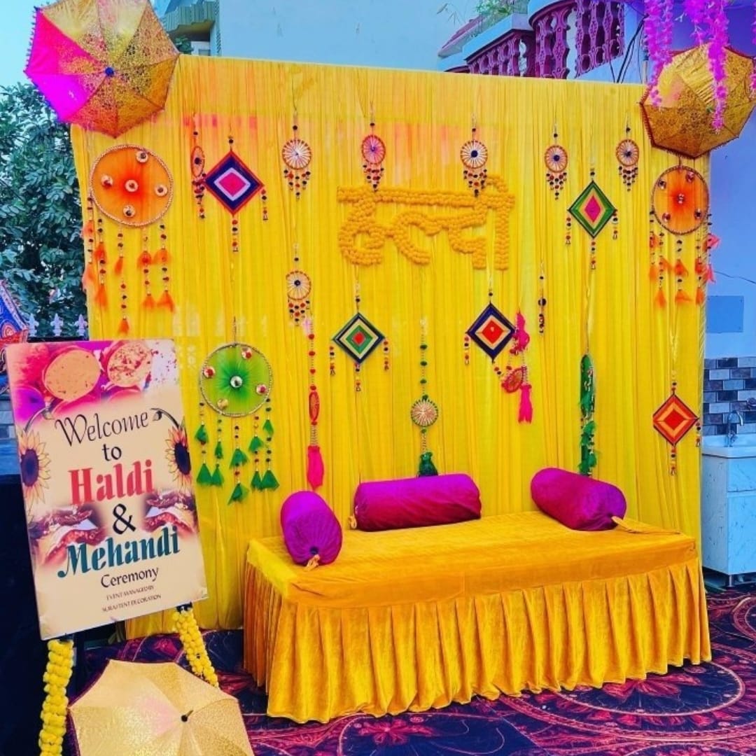 Stunning Haldi decoration highlighting top Haldi decoration in Gorakhpur.