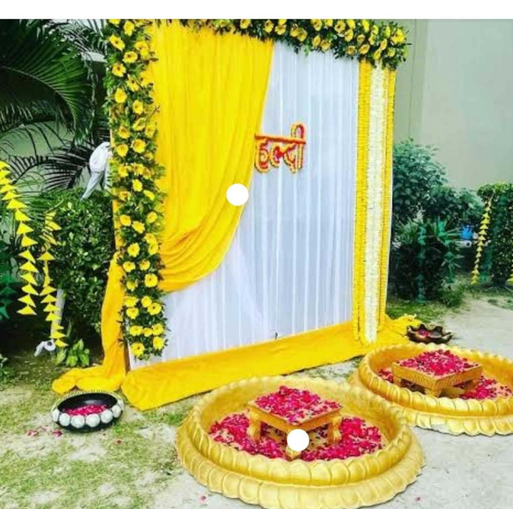 Elegant Haldi decoration showcasing top Haldi decoration in Gorakhpur.