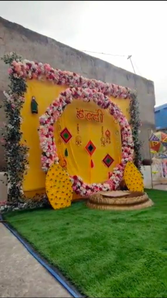 Elegant Haldi decoration showcasing top Haldi decoration in Gorakhpur.